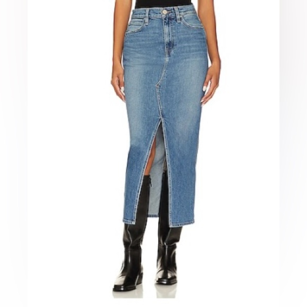 Hudson Jeans, Reconstructed Midi Skirt, 30